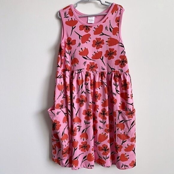 NWOT Hanna Andersson Sleeveless Print Pocket Girl Dress, 10 Years - Picture 1 of 10
